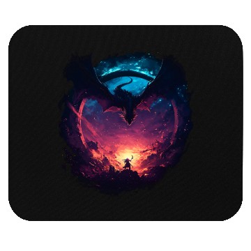 Discover Epic Dragon Motif Fantasy Meets Heroism Mouse Pads