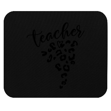 Discover Teacher Leopard Heart Design for School Educators Mouse Pads