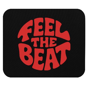 Discover Feel the beat circle Mouse Pads