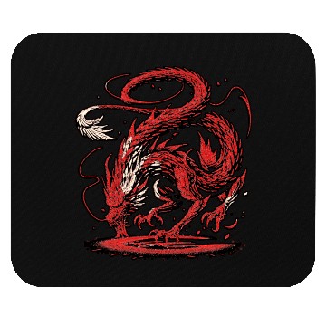 Discover Ethereal Red Dragon Tattoo Design Mouse Pads