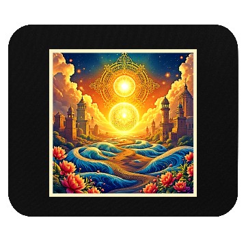 Discover Fantasy Spiritual City Mouse Pads
