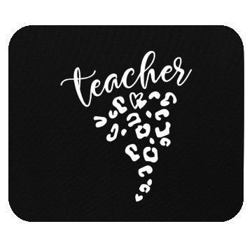 Discover Teacher Leopard Heart Design for Educators Mouse Pads
