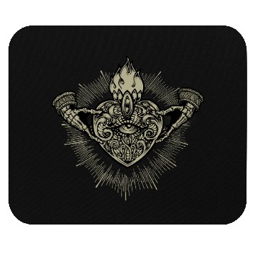 Discover Sacred Heart Claddagh Symbol - Gold Mouse Pads