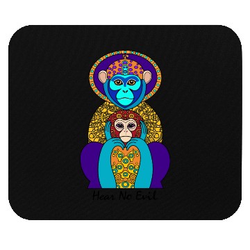 Discover Hear No Evil Silly Monkey Mouse Pads