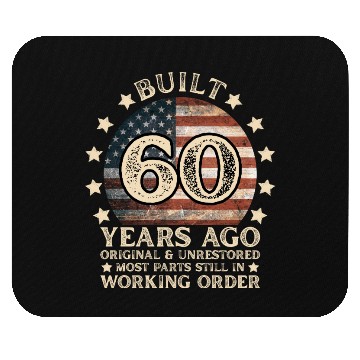 Discover Built 60 Years 60th Birthday Mouse Pads