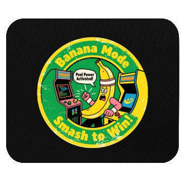 Discover Funny Banana Gamer Smash to Win Banana Mode Mouse Pads