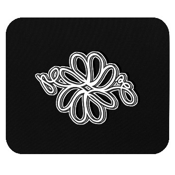 Discover Black and white wildflower1 Mouse Pads
