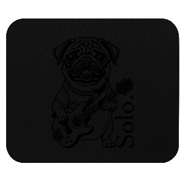 Discover Pug Guitarist solo, light colors Mouse Pads