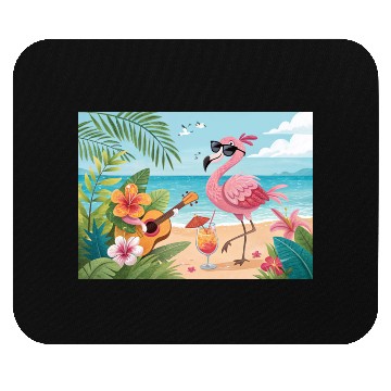 Discover Tropical flamingo party Mouse Pads