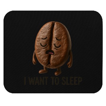 Discover Sleepy Coffee Bean Funny Design Mouse Pads