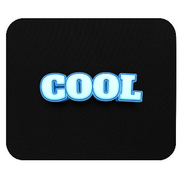 Discover COOL Ice Blue Bold Text Mouse Pads
