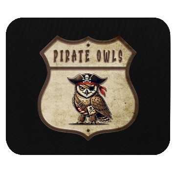 Discover Pirates Owl Design Mouse Pads