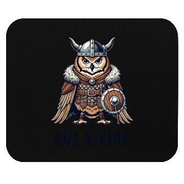 Discover Owl Viking - The Winged Warrior Mouse Pads
