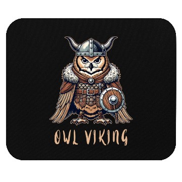 Discover Owl Viking - The Winged Warrior Mouse Pads