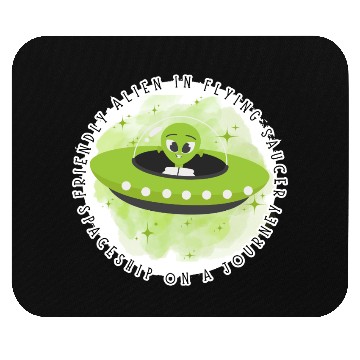 Discover Friendly Space Alien Trip Mouse Pads
