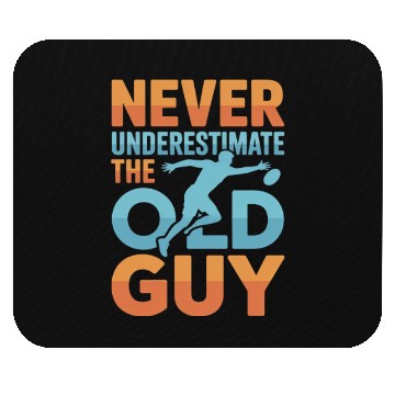 Discover Never Underestimate The Old Guy Frisbee Golf Mouse Pads