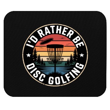 Discover I'd Rather Be Playing Frisbee Golf Retro Disc Golf Mouse Pads