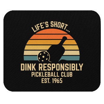 Discover DINK RESPONSIBLY – Funny Retro Pickleball Mouse Pads