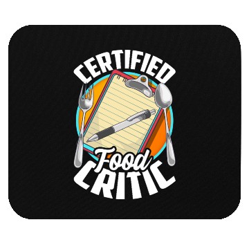 Discover Certified Food Critic Reviewer Mouse Pads