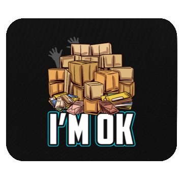 Discover I'm Ok Postal Worker Design Mouse Pads