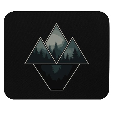 Discover Geometric Forest Mountains Mouse Pads