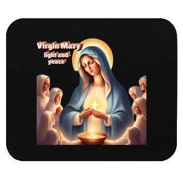 Discover Virgin Mary, light and peace Mouse Pads