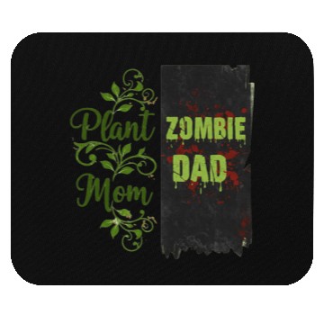 Discover Plant Mom Zombie Dad Couple Design Mouse Pads