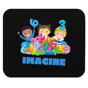 Discover Imagine Math Fun – Colorful Kids Learning Design Mouse Pads