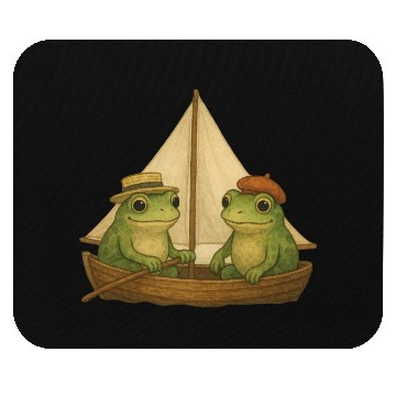 Discover Frog Boat Mouse Pads