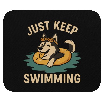 Discover Just Keep Swimming – Husky Summer Vibes Mouse Pads