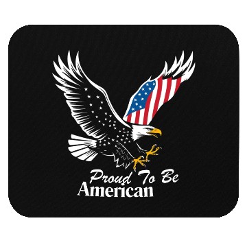Discover Proud To Be American Eagle Flag Mouse Pads
