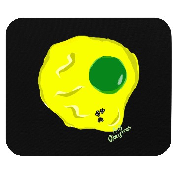 Discover Yellow and green fried egg and flies Mouse Pads