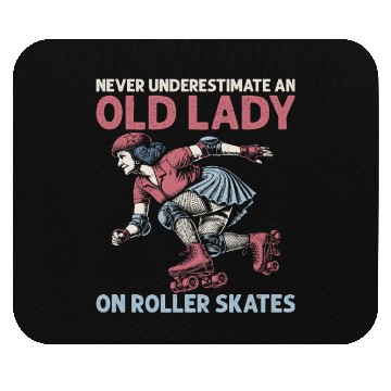 Discover Never Underestimate An Old Lady Skating Roller Der Mouse Pads