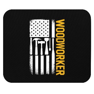Discover American Flag Patriotic Woodworker Vintage Mouse Pads