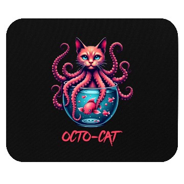 Discover Octo-Cat Creepy Cute Hybrid Monster Design Mouse Pads