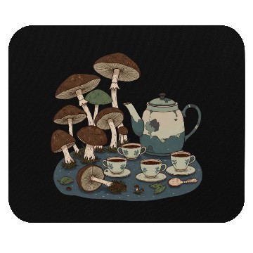 Discover Mushroom Tea Gathering Mouse Pads