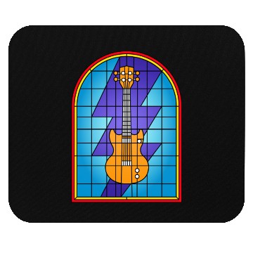 Discover Stained Glass Art Electric Guitar Mouse Pads