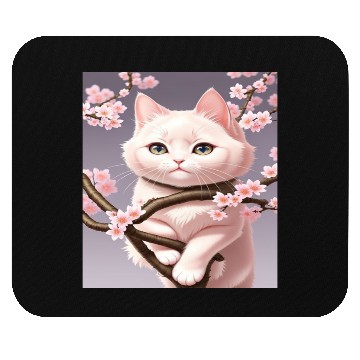 Discover Whimsy Blossom Cat Mouse Pads