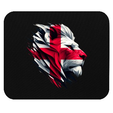 Discover Patriotic Lion Face St George's Flag Mouse Pads