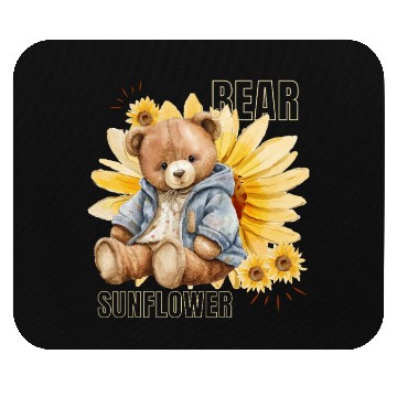Discover Bear and Sunflower Mouse Pads