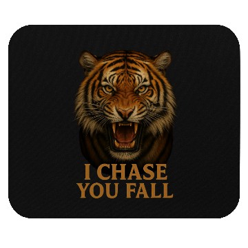Discover "I Chase – You Fall | Fierce Roaring Tiger Graphic Mouse Pads