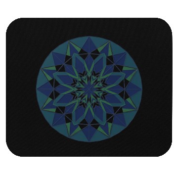 Discover Geometric Mandala in Cool Tones Mouse Pads