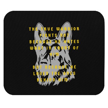 Discover True Warrior German Shepherd , Loyal Defender Mouse Pads