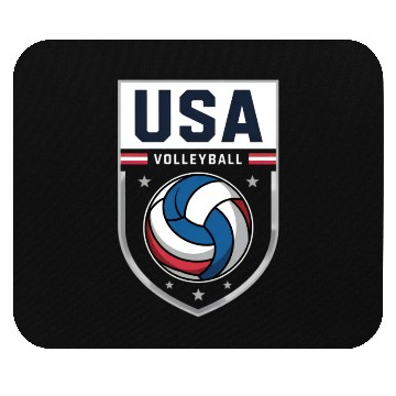Discover USA Volleyball Emblem Design Mouse Pads