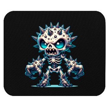 Discover Spiked Bone Monster – Creepy Skeleton Beast Mouse Pads