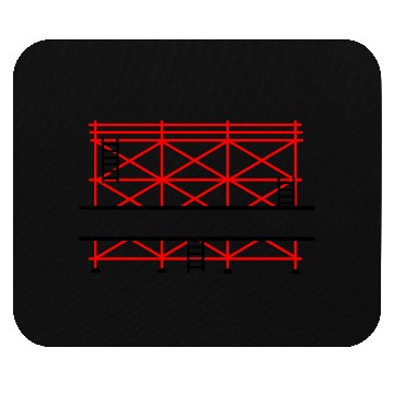 Discover Red Scaffold Banner Add Company Name Mouse Pads