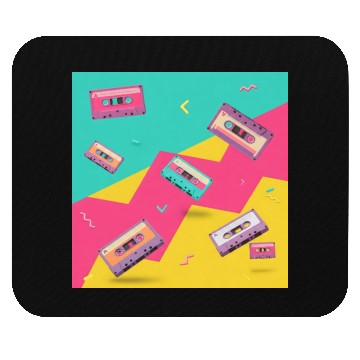 Discover Retro Cassette Tape Pattern Mouse Pads