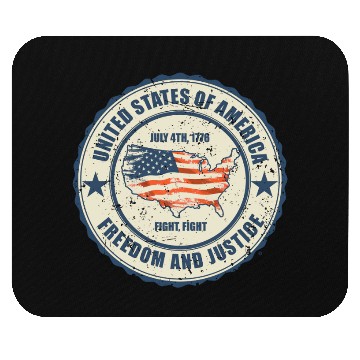 Discover USA FREEDOM AND JUSTICE Mouse Pads