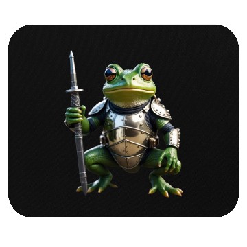 Discover frog in medieval armor Mouse Pads