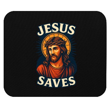 Discover Jesus Saves Mouse Pads Design | Bold Semi-Realistic